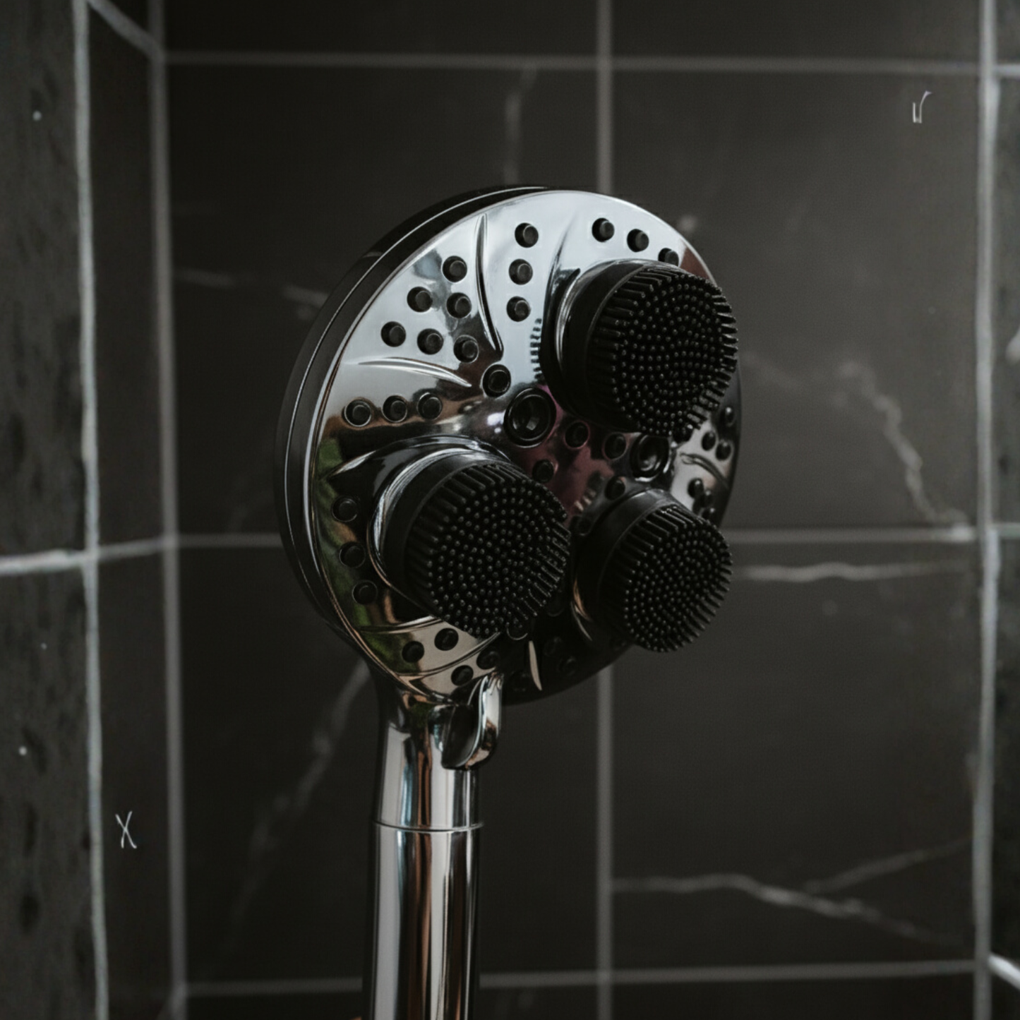 Handheld Shower Head with Filter & Built-in Scrubber (277 mm × 128 mm × 128 mm)