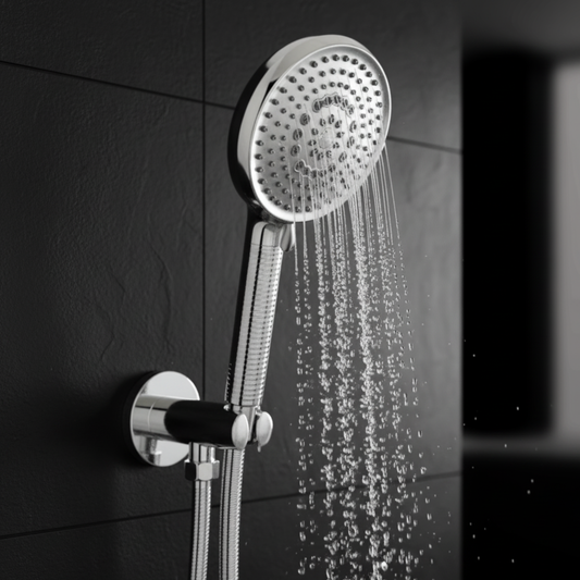 9-Function ABS Plastic Filtered Hand Shower with Rain, Massage, Trickle, Power Fan Spray Modes (288.4 mm × 131.1 mm × 131.1 mm)