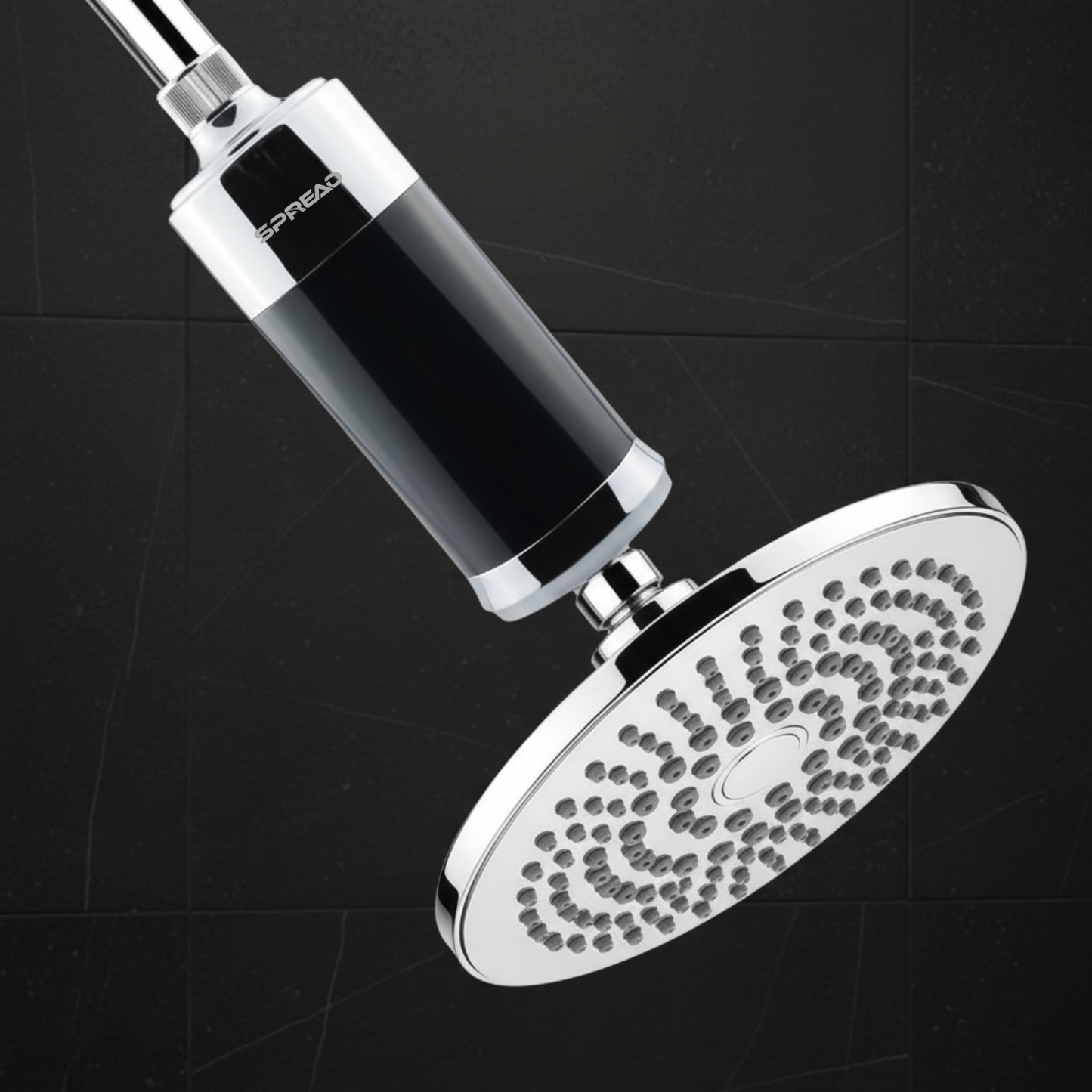 Inline Shower Filter with Replaceable Multi-Layer Cartridge