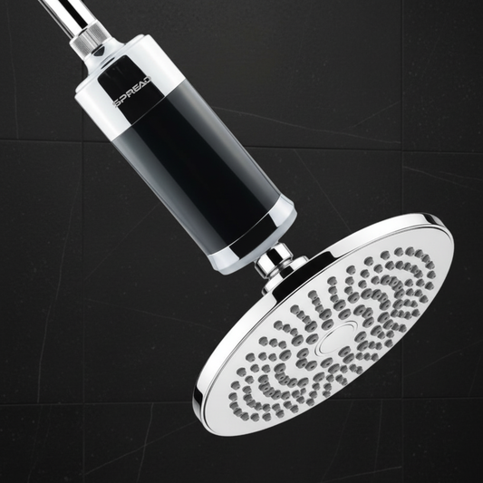 Inline Shower Filter with Replaceable Multi-Layer Cartridge
