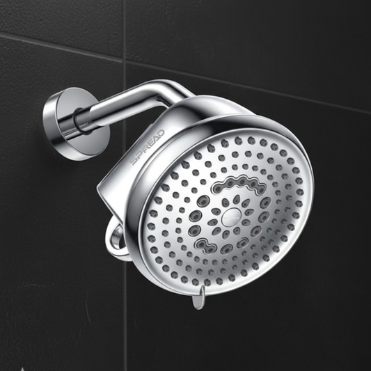 8-Function Chrome-Plated Filter Shower Head with ABS Plastic Body (102.93 mm × 131.1 mm × 131.1 mm)