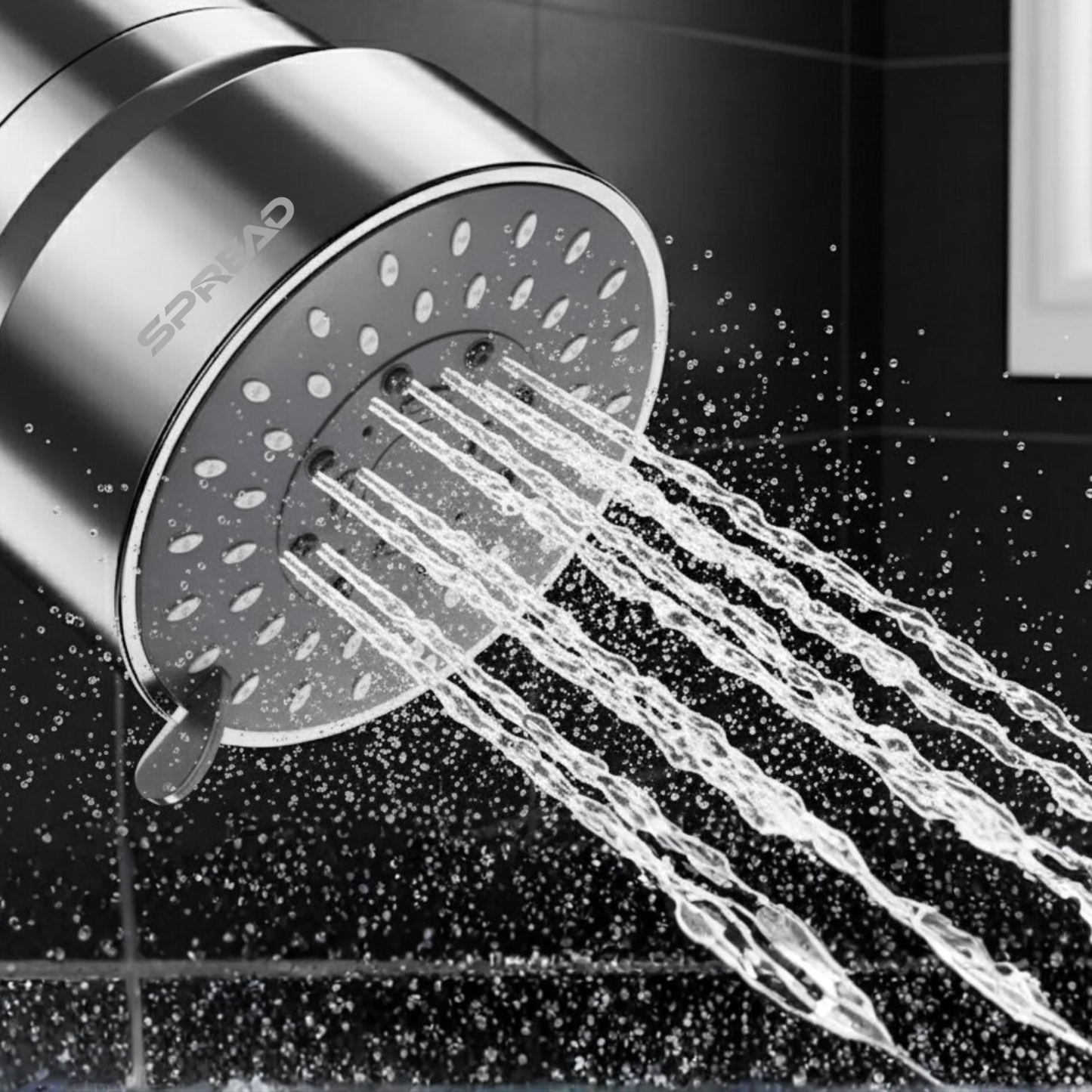 Premium Multi-Function Shower Head with Replaceable Multi-Layer Filter Cartridge (153 mm × 96 mm × 96 mm)