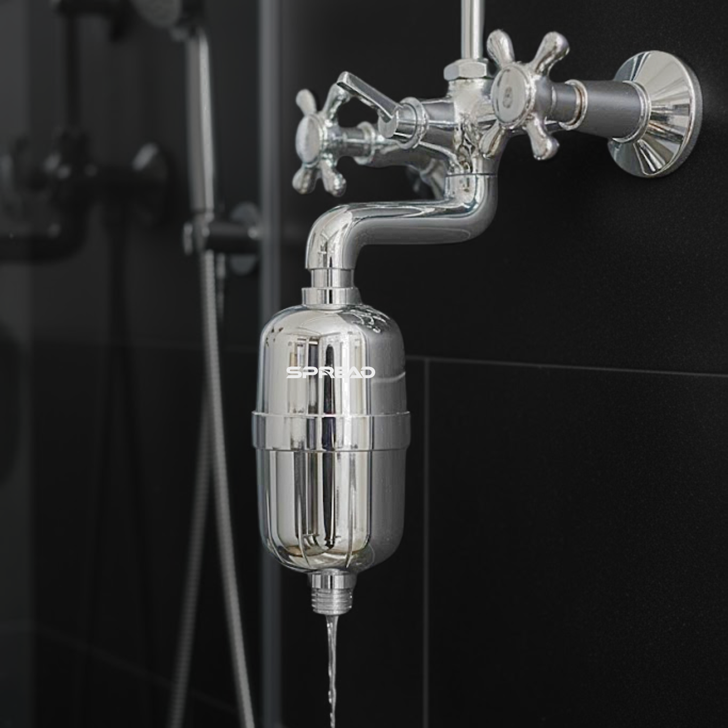 Inline Shower Filter with Replaceable Cartridge