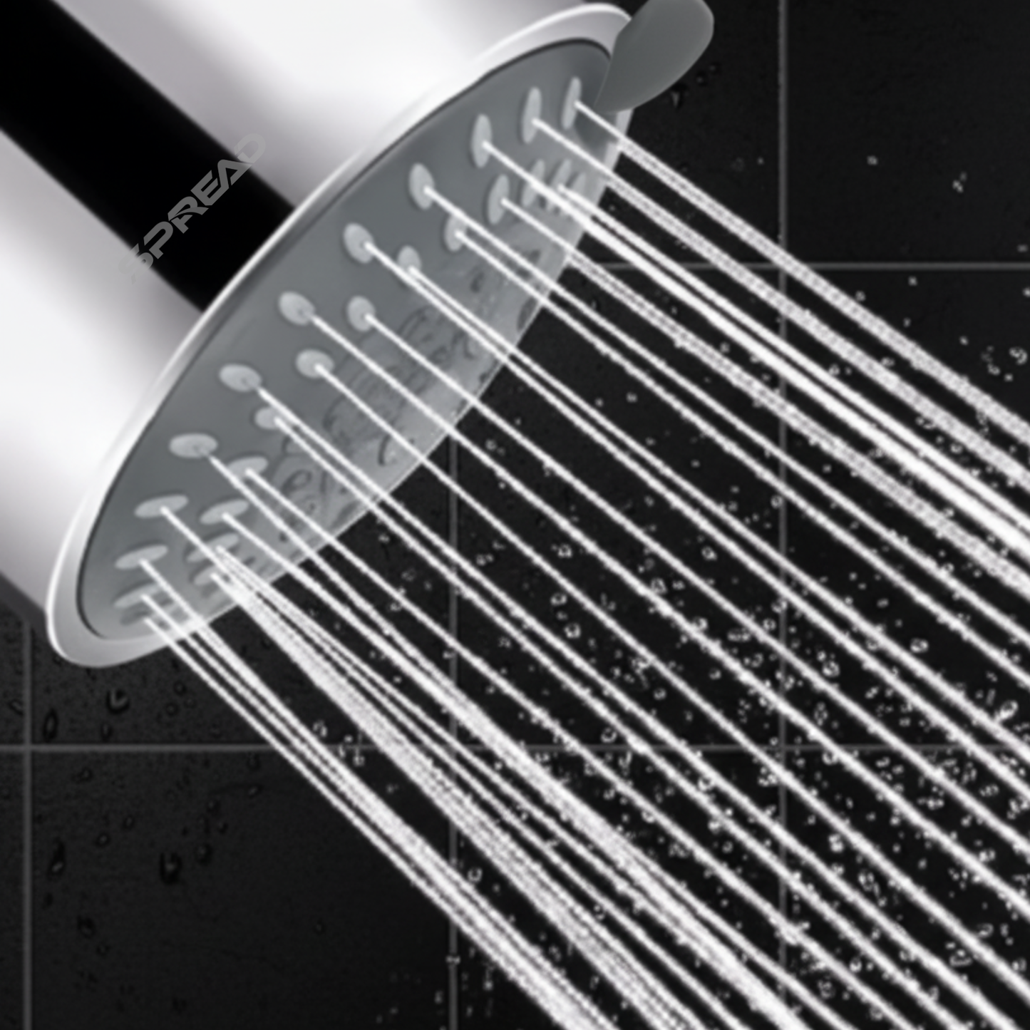 High-Pressure Shower Head with Built-in Filter Cartridge (145 mm × 103 mm × 103 mm)