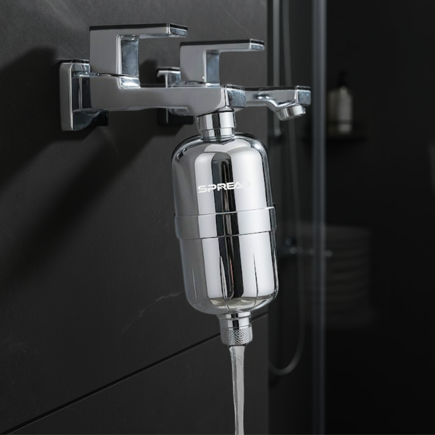 Inline Shower Filter with Replaceable Cartridge