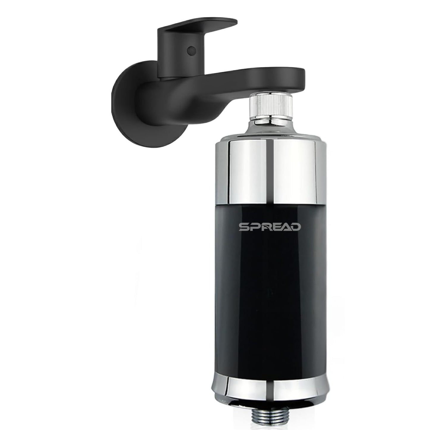 Inline Shower Filter and Tap filter with Replaceable Multi-Layer Cartridge (5.5D x 5.5W x 13.5H)