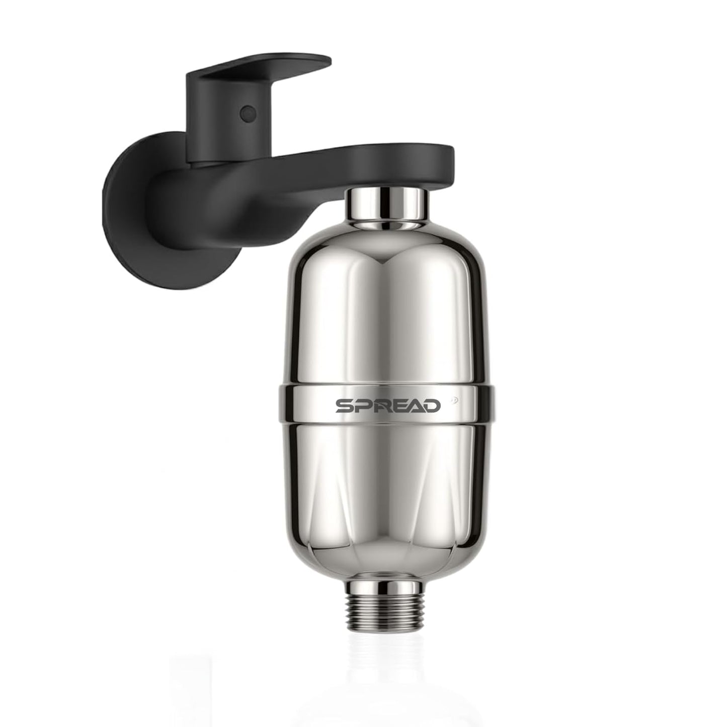 Inline Shower Filter and Tap Filter with Replaceable Cartridge (5.5D x 5.5W x 13.5H)