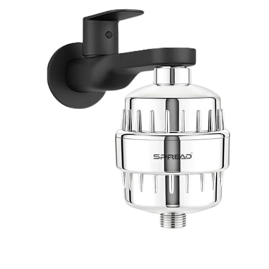 20-Stage Chrome Shower & Tap Filter for Hard Water (12L X 9W cm)