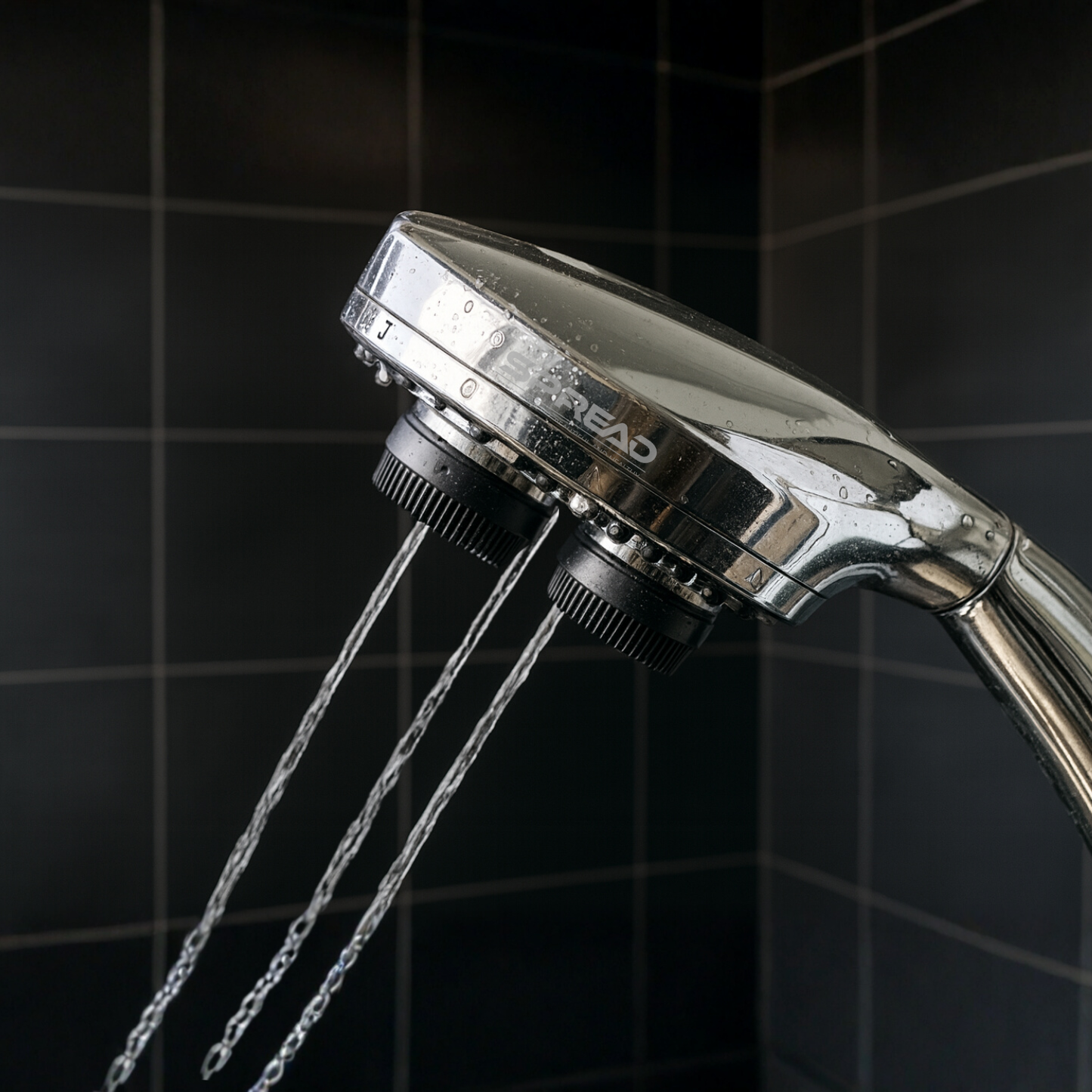 Handheld Shower Head with Filter & Built-in Scrubber (277 mm × 128 mm × 128 mm)