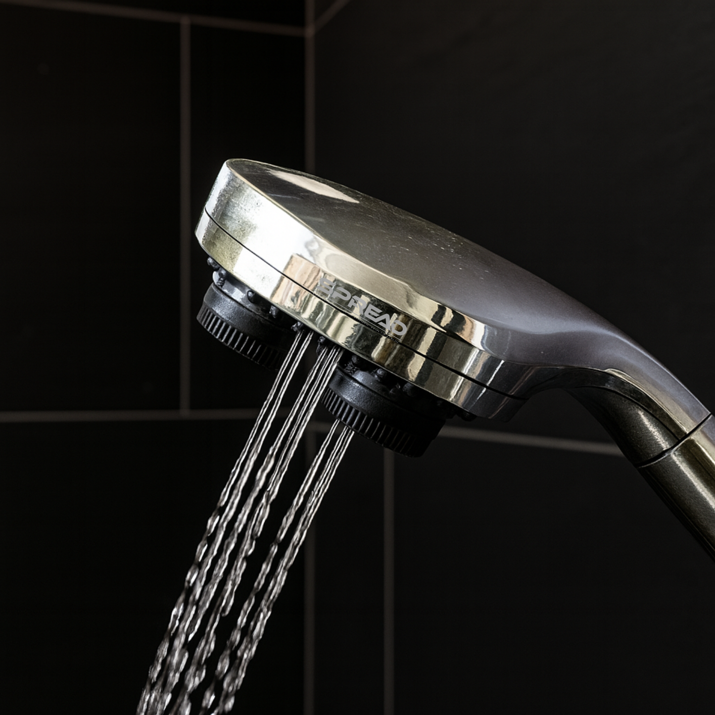 Handheld Shower Head with Filter & Built-in Scrubber (277 mm × 128 mm × 128 mm)