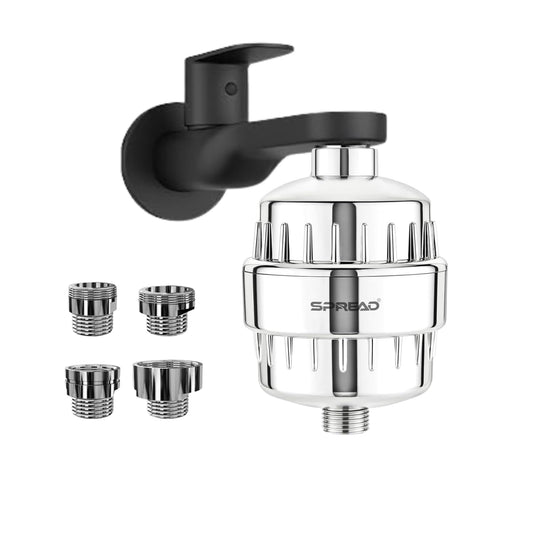20-Stage Chrome Shower & Tap Filter for Hard Water (12L X 9W cm)