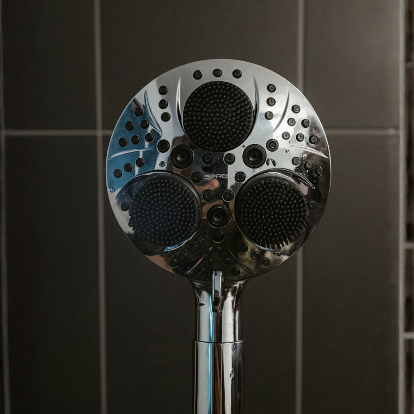 Handheld Shower Head with Filter & Built-in Scrubber (277 mm × 128 mm × 128 mm)