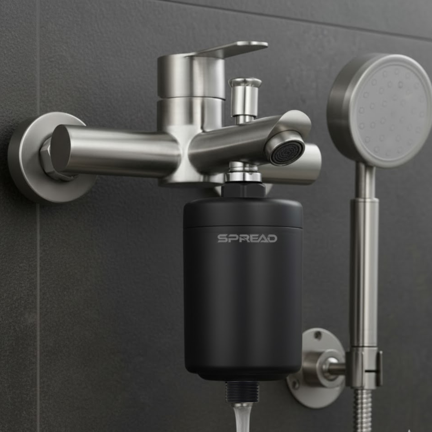 Inline Shower Filter with Replaceable Cartridge