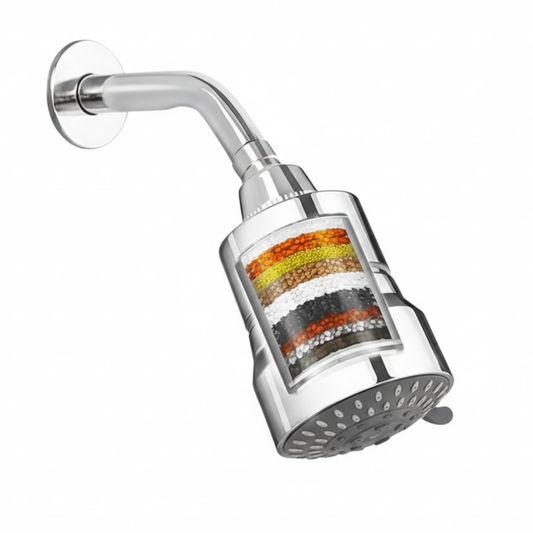 Premium Multi-Function Shower Head with Replaceable Multi-Layer Filter Cartridge (153 mm × 96 mm × 96 mm)