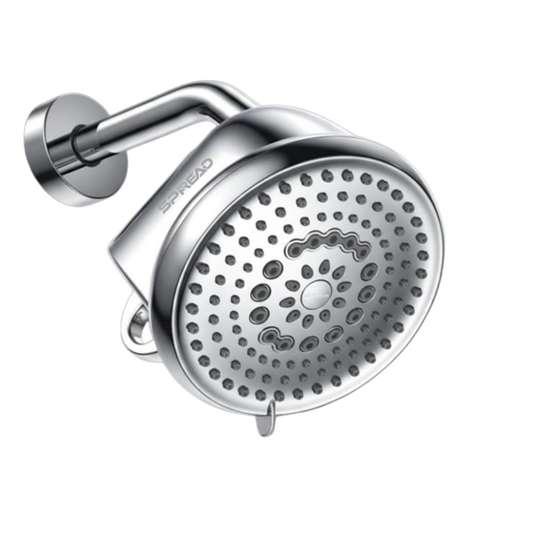 8-Function Chrome-Plated Filter Shower Head with ABS Plastic Body (102.93 mm × 131.1 mm × 131.1 mm)
