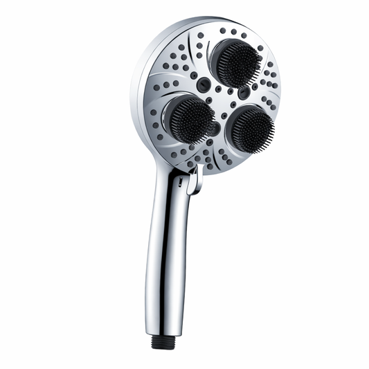 Handheld Shower Head with Filter & Built-in Scrubber (277 mm × 128 mm × 128 mm)