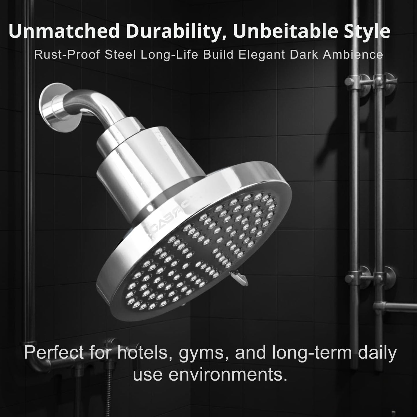 High-Pressure Filtered Shower Head (157 mm × 152 mm × 152 mm)