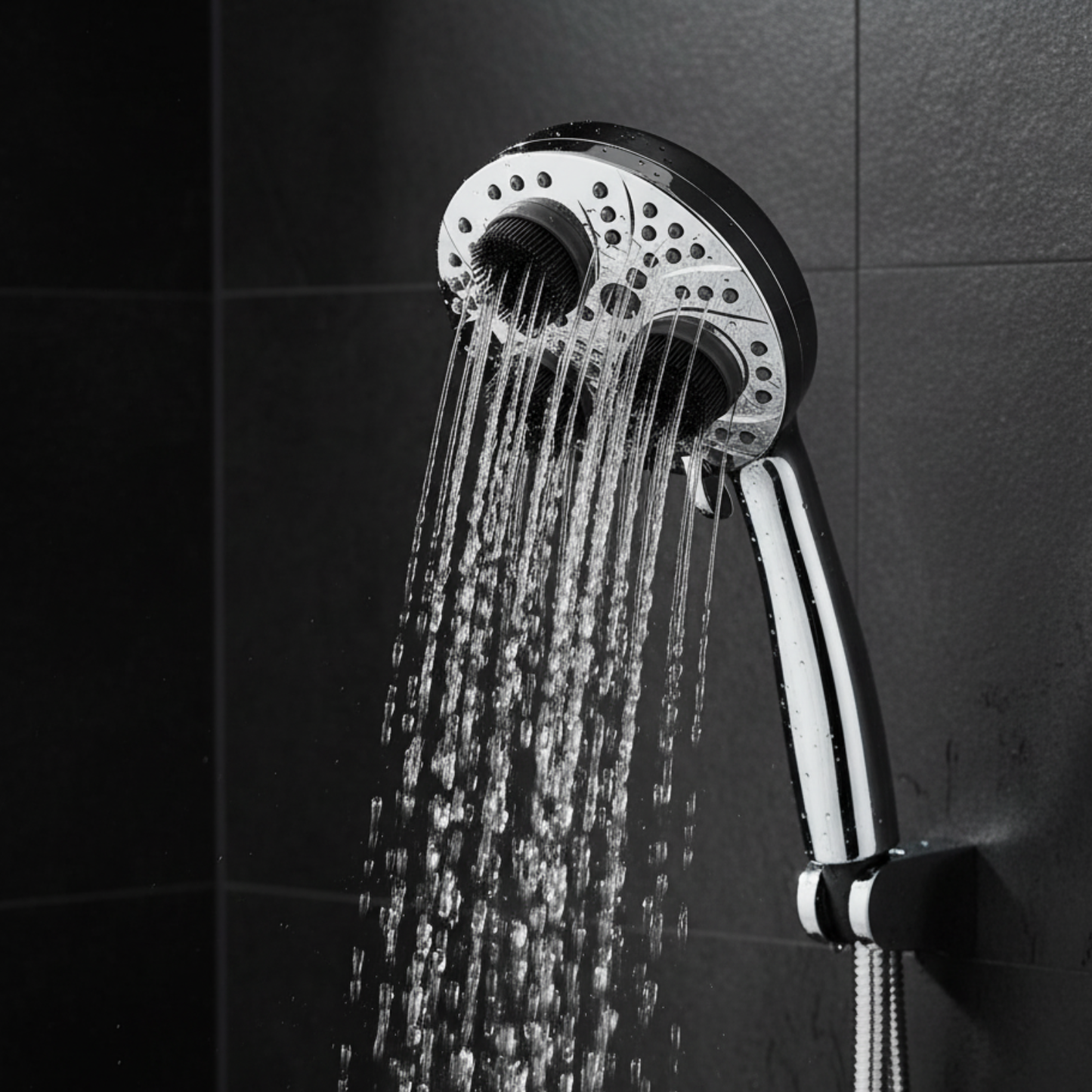 Handheld Shower Head with Filter & Built-in Scrubber (277 mm × 128 mm × 128 mm)