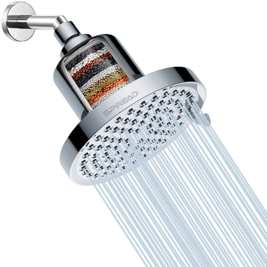 High-Pressure Filtered Shower Head (157 mm × 152 mm × 152 mm)